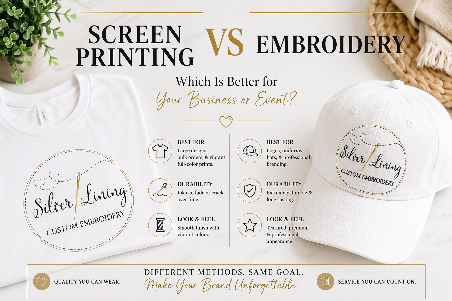 Screen Printing vs Embroidery: Which Is Better for Your Business?