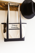 Personalized Embroidered Canvas Tote Bag – Custom Market Bag, Gift for Her, Reusable Shopping Tote
