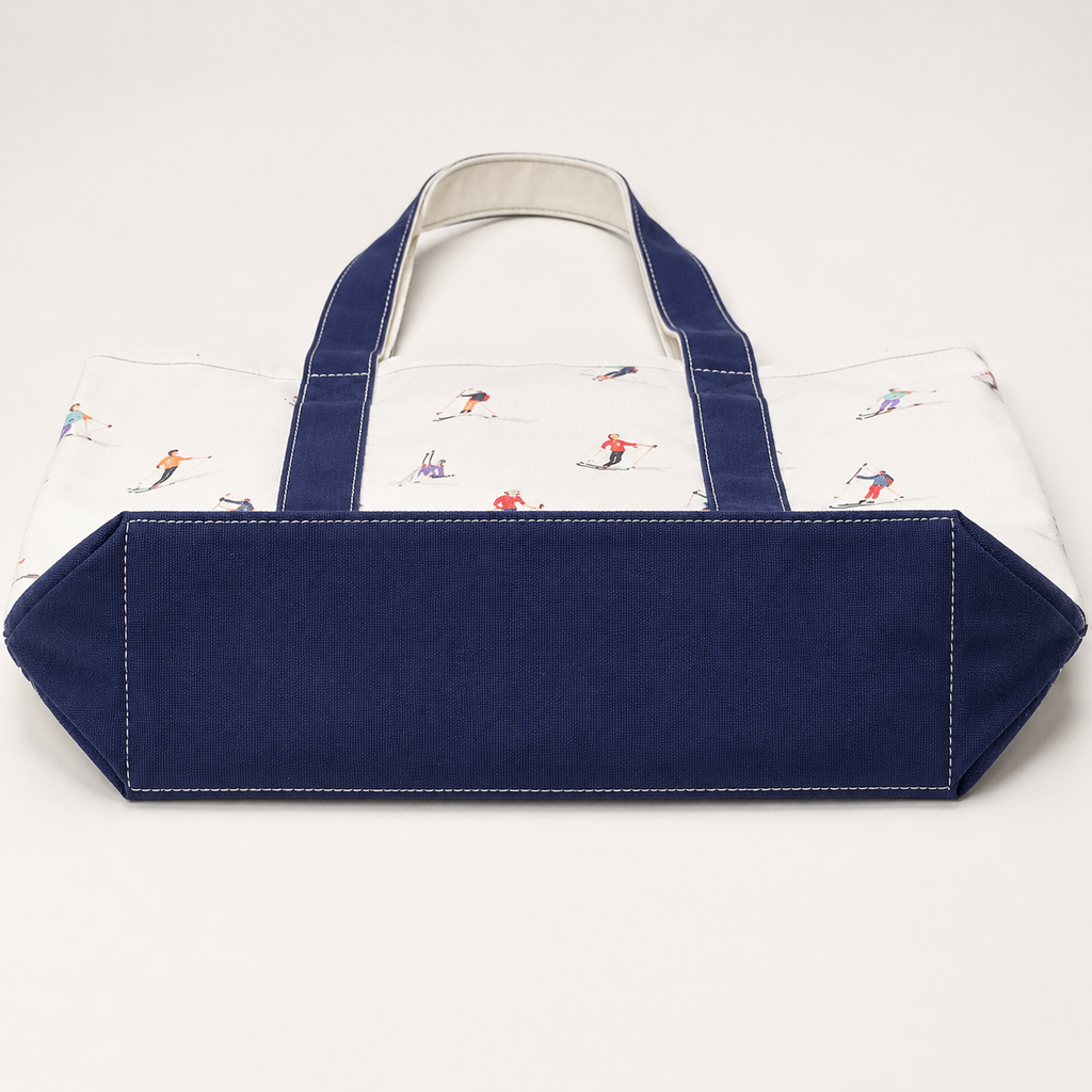 Ski Adventure Canvas Tote Bag | Winter Mountain Carryall