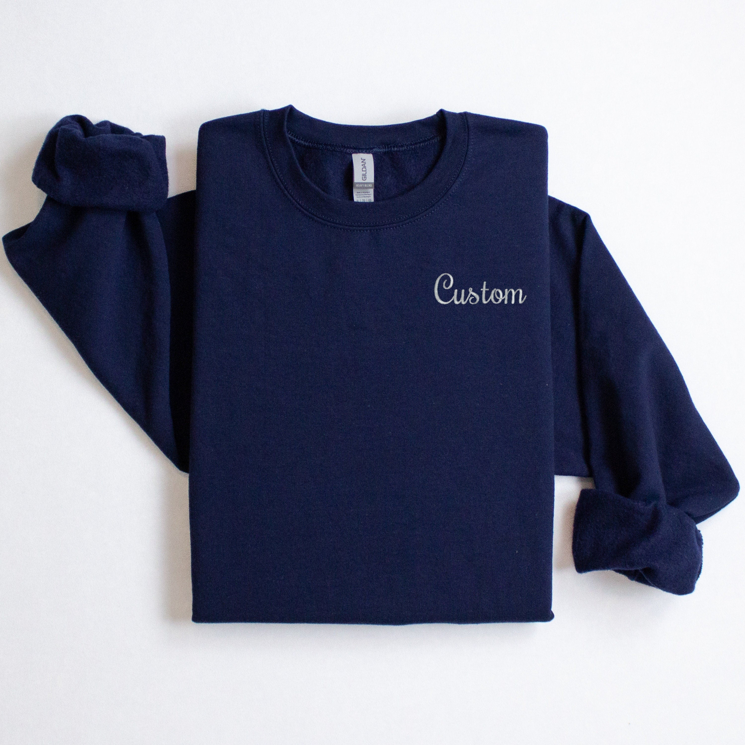 Personalized Embroidered Sweatshirt, Custom Embroidered Sweater, Customized Gift, Personalized Gift for Bride, personlized personally.