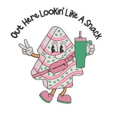Embroidered Christmas Sweatshirt, Out Here Lookin' like a snack Christmas Sweater Woman, Christmas Sweater Funny, Christmas Sweater.