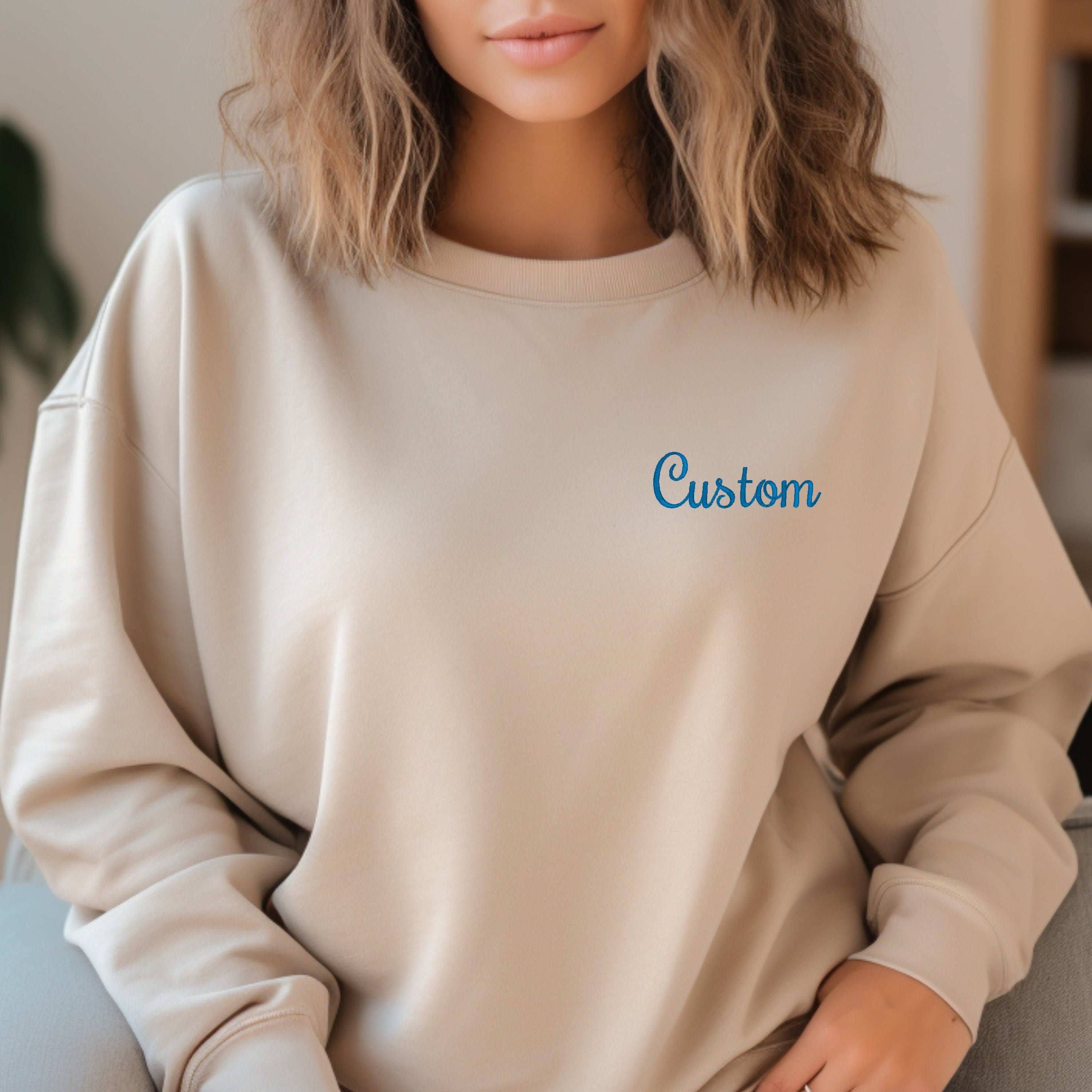 Personalized Embroidered Sweatshirt, Custom Embroidered Sweater, Customized Gift, Personalized Gift for Bride, personlized personally.