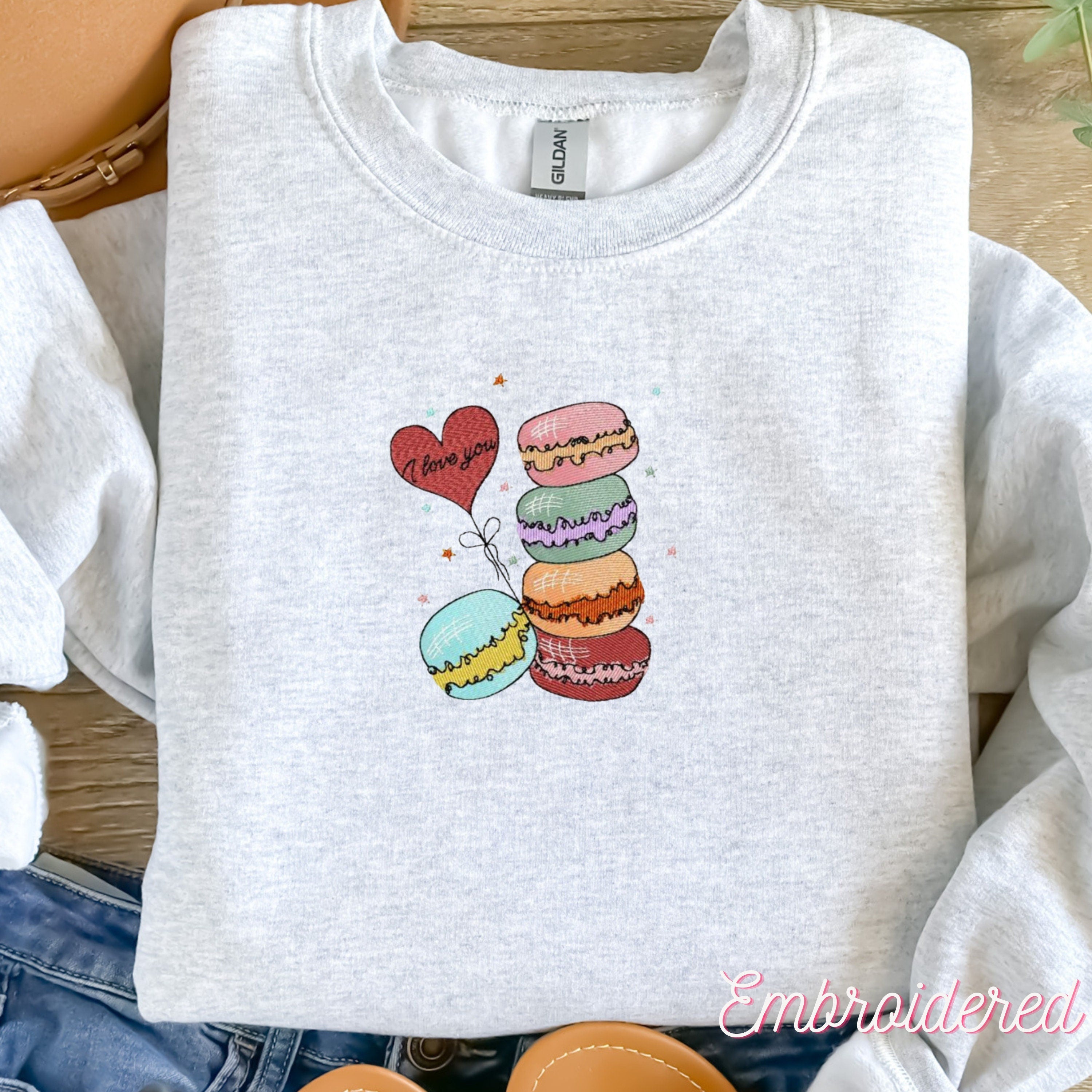 Embroidered Valentine Sweatshirt, Custom Embroidered Sweatshirt, Valentines Day Sweatshirts for Women, Personalized Gifts Embroidery